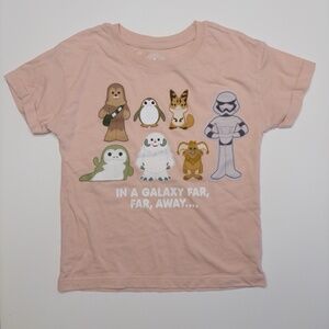 Disney Parks Star Wars Galaxy’s Edge Trading Outpost Kids Pink Medium 7-8 Shirt